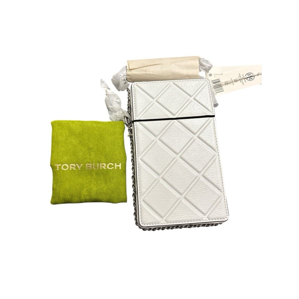 Tory Burch FLEMING Flap PHONE CROSSBODY Blanc White New RET. $440